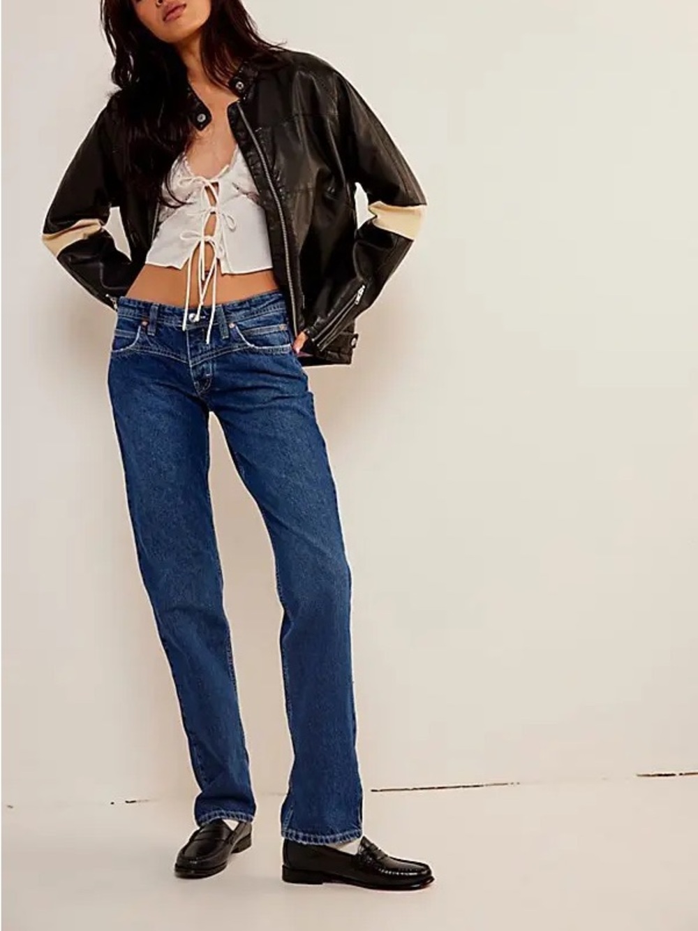 We the Free Free People Shelby Low Rise Boyfriend Jean Dark Romance Sz 25 Short